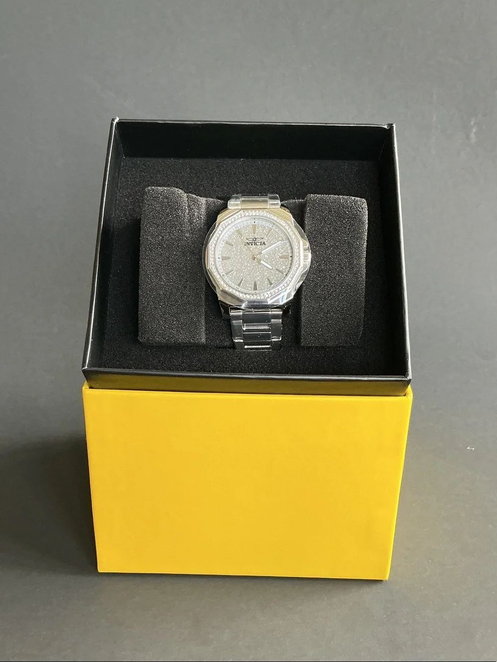 Invicta Men's Silver Stainless Steel Bracelet Watch with Sparkling Dial